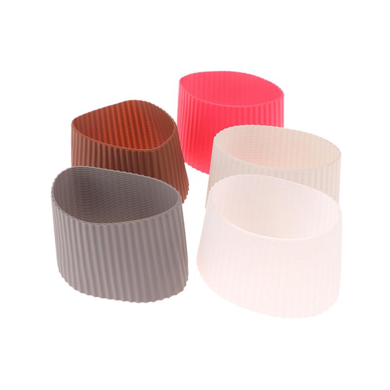 Silicone Anti Scalding Anti Slip Coffee Cup Cover Universal Tapered Thread Cup Sleeve Mug Ceramic Glass Cup Cover