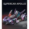1/24 Apollo Project EVO Legierungs-Sportwagenmodell Diecasts Metall Galvanisiert Rennwagen Fahrzeuge Modell Ton Licht Kinderspielzeug Geschenk