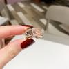 Luxury Zircon Water Drop Open Rings For Women Girl Exquisite Double-Layered Adjustable Finger Ring Wedding Jewelry Gift