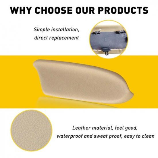 Fit For Honda Accord 08-12 Sedan Panel Front Door Armrest Cover Leather Beige US