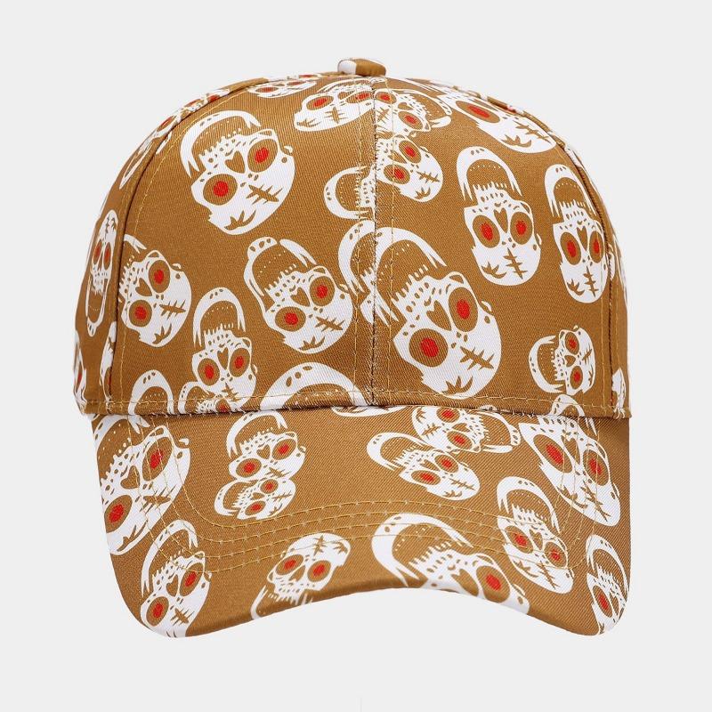 

Новая бейсболка с принтом черепа с красными глазами, кепка на Хэллоуин, мужская и женская уличная хип-хоп кепка с козырьком, тренд adjustable