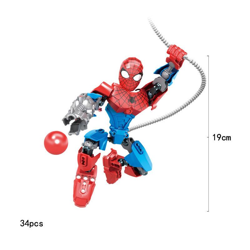 

Spider Man Batman Iron Man Figures Building Blocks With Abs Plastic For Creative Kids Style 6