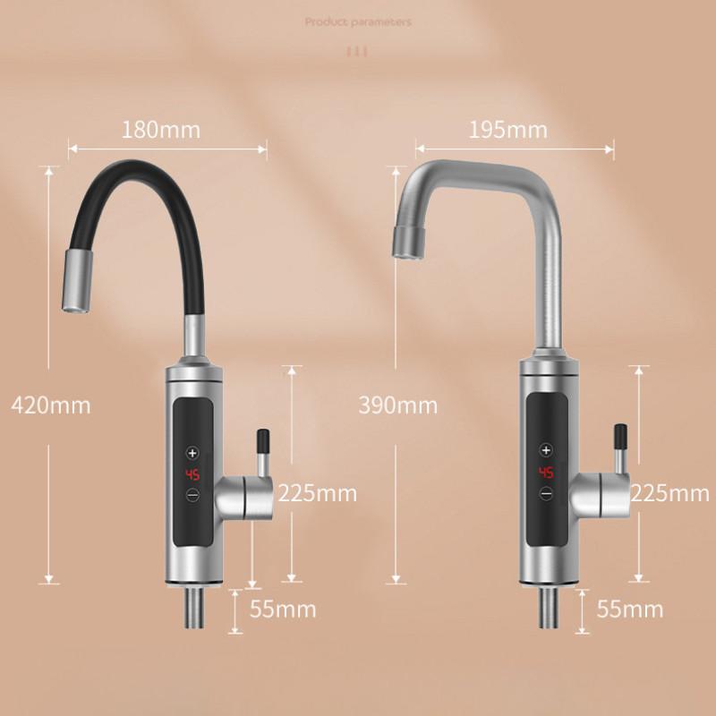 3000W Household Bathroom Instant Heating Electric Faucet Variable Frequency Constant Temperature Stainless Steel Water Heater