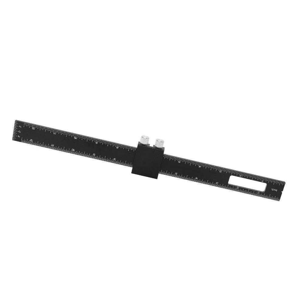 Aluminum Alloy T Square Ruler Angle Measuring Measuring Ruler Adjustable Slide Ruler For Workshop