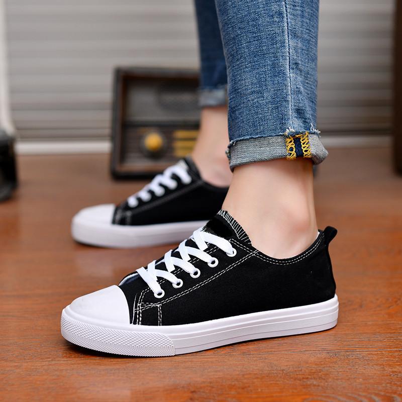 Sommer Neue Canvas Schuhe Herren Low-Top Schwarze Board Schuhe Koreanische Version von Trendigen Studentenschuhen Arbeitsschuhe