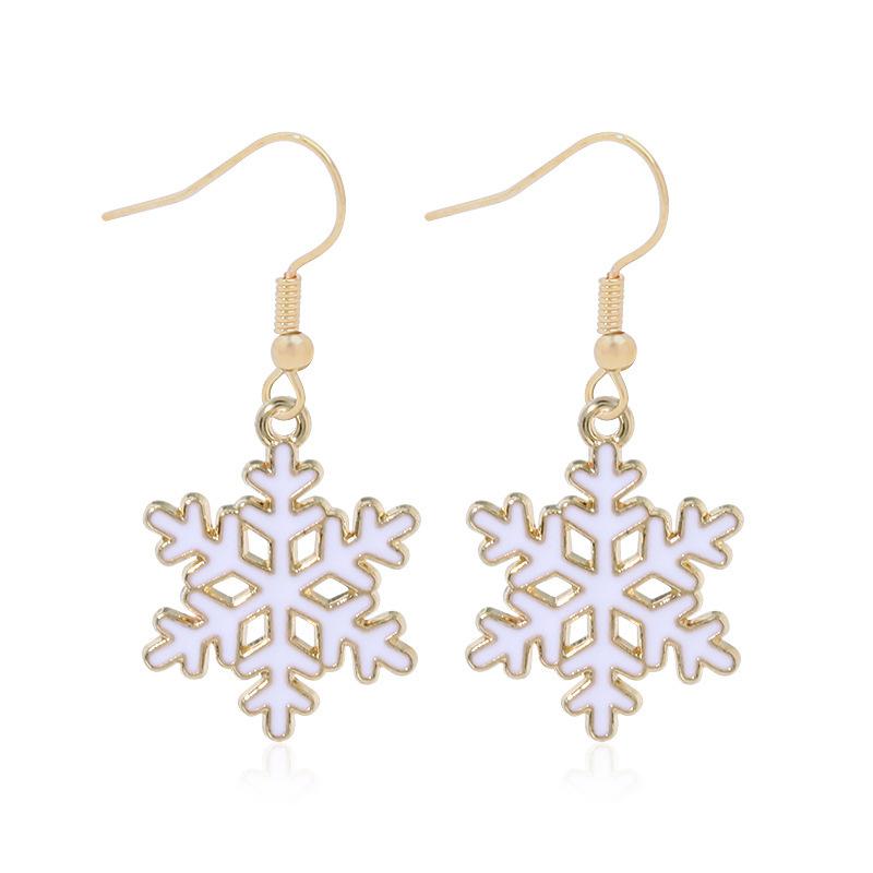Christmas Color Block Hoop Earrings