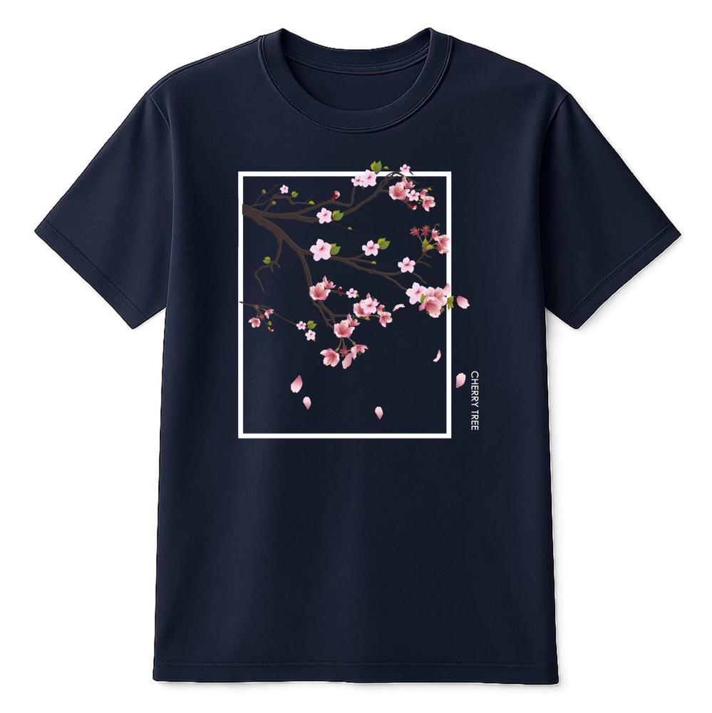 Cherry Blossom Graphic TShirt Novelty Flower Gifts Shirt Cute Pink Flower Unisex S