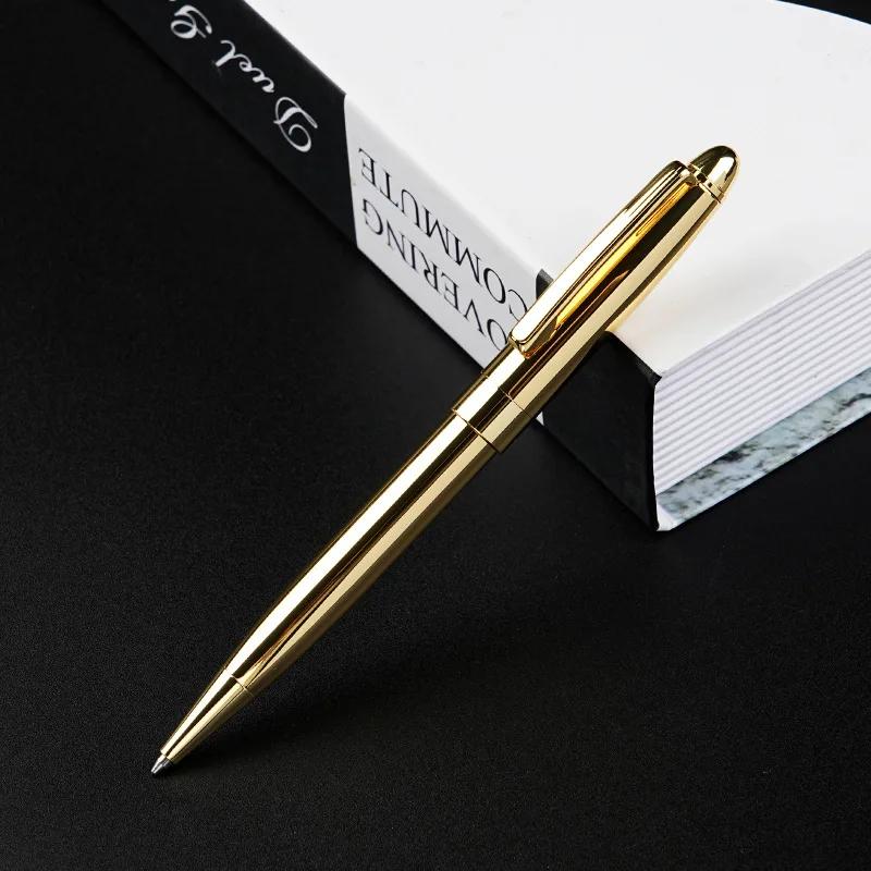 STONEGO Twist Ballpoint Pens Stainless Steel Retractable Ball Pen Smooth Gel Ink Medium Point 1.0mm Black Ink Replaceable Refill