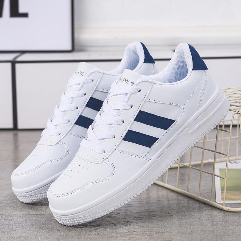 

Новые дышащие кеды мужские и женские белые туфли модные универсальные парные спортивные туфли для улицы повседневные белые туфли 44 синий