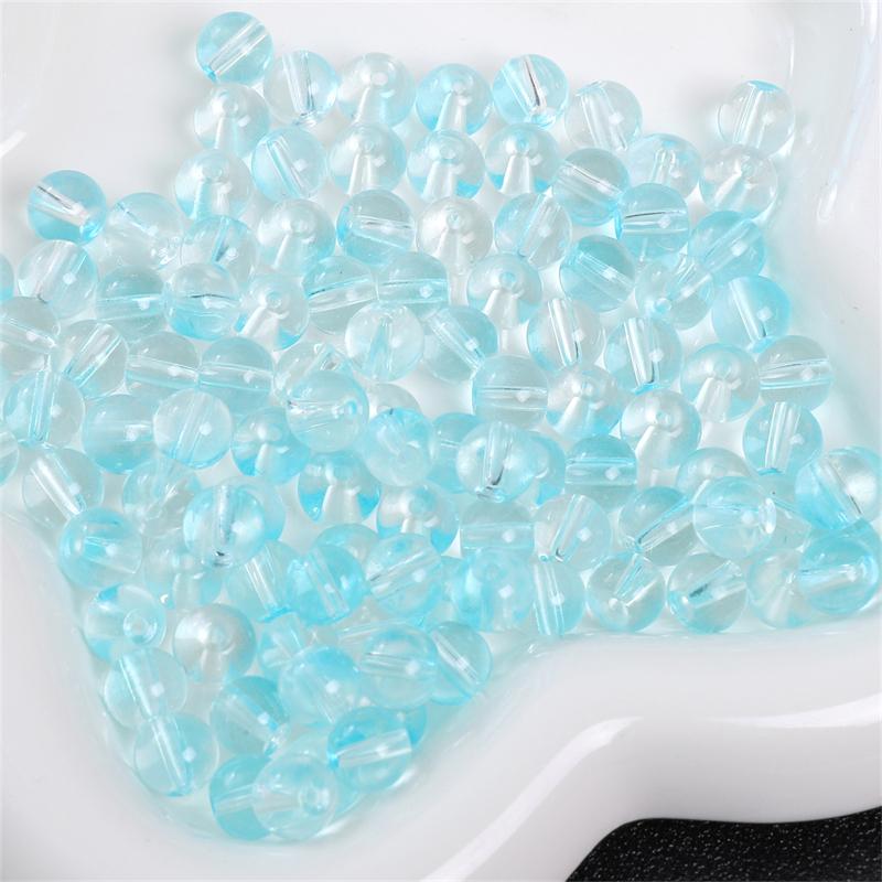 8mm 50pcs/bag Jelly Glass Bubble Beads DIY Necklace Bracelet Earrings Ring Jewelry Accessories
