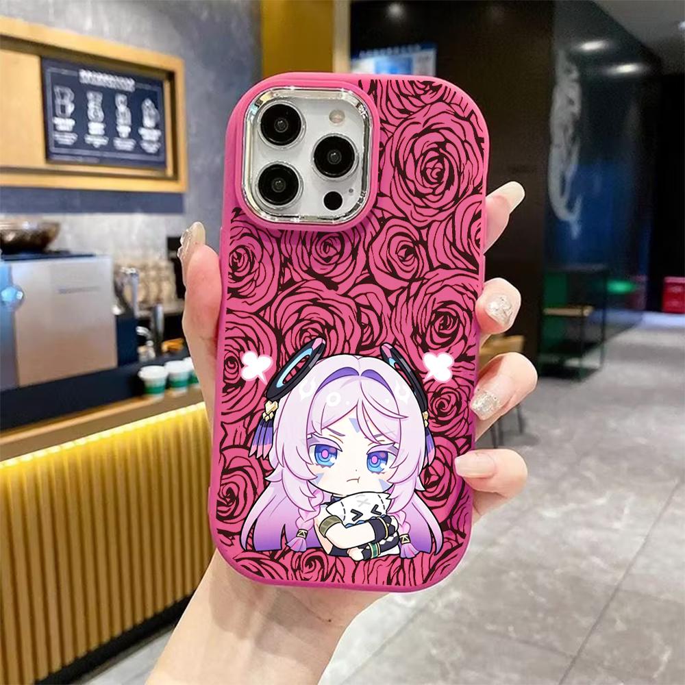 Phone Case: 2D Flat Design Suitable for iPhone 18 17 16 15 14 13 Pro Protective Case, Couple Style, Braided Girl, Christmas and Halloween Gifts