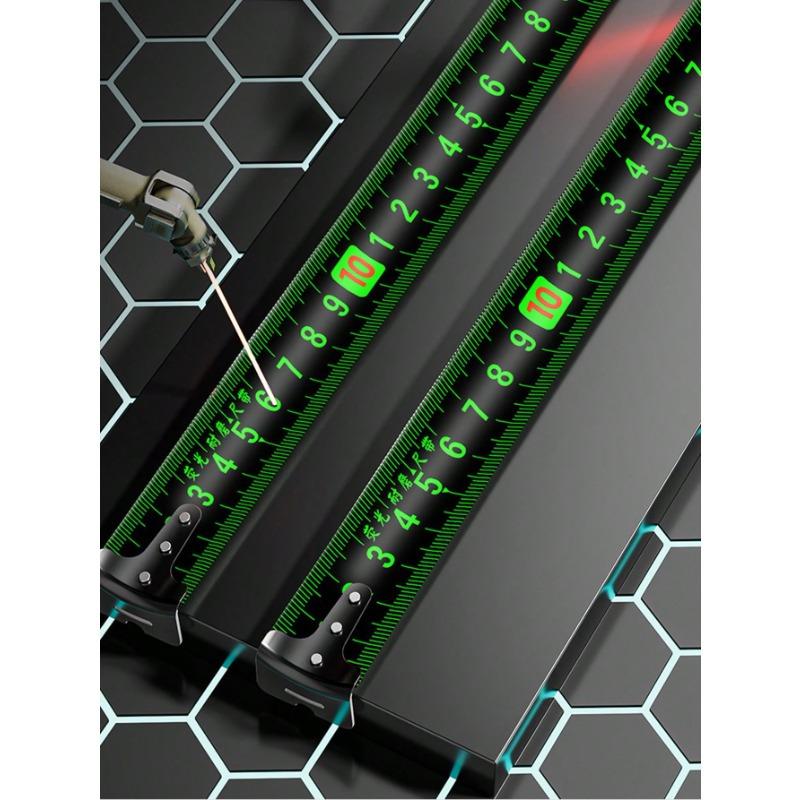 Self Locking Fluorescent Steel Tape Measure HighPrecision Ruler Measuring Tool Widened Meter Ruler