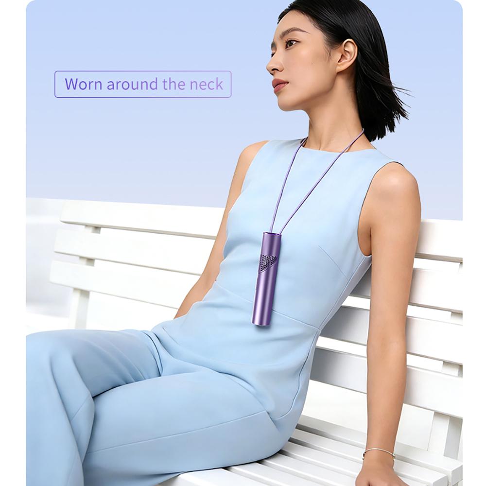 Xiaomi Portable Mini Handheld Fan USB Rechargeable 199 Speeds Foldable Neck Hanging Pocket Fan 3000mAh Power Bank Cooling Fan Travel