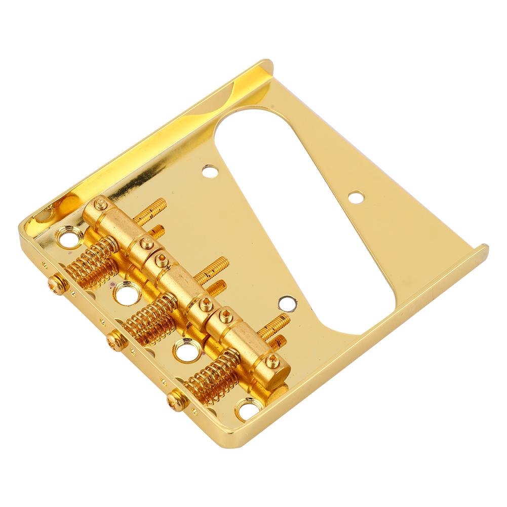 Metal Quality TL Electric Guitar Bridge Tailpiece Tail Part Set Accessory(Golden)