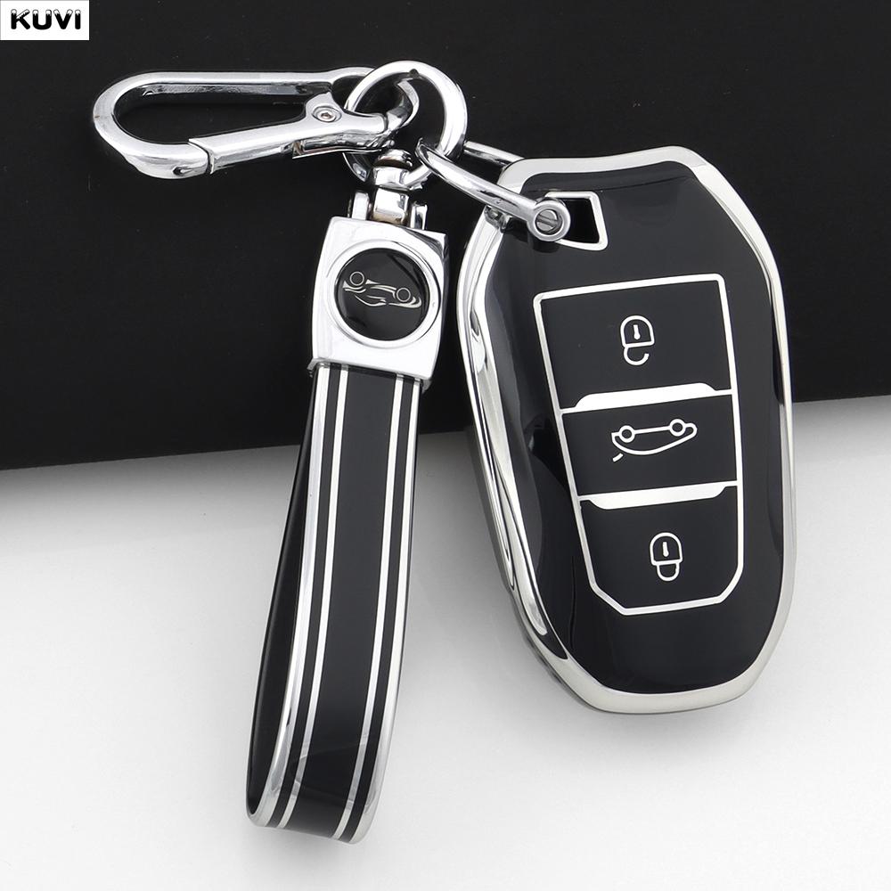 For Peugeot 2008 3008 4008 5008 308 408 508 Citroen C1 C2 C4 C6 C3-XR Picasso Grand DS3 DS5 Shell TPU Car Smart Key Case Cover
