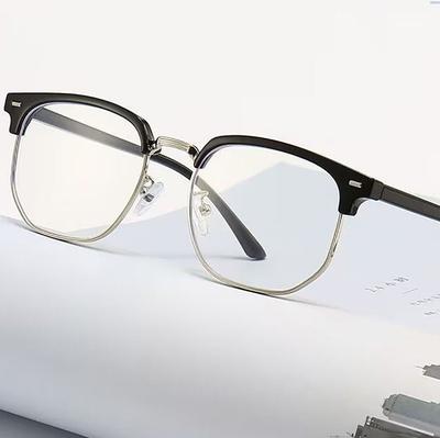 Fashion Classic Half Frame Reading Glasses Man Woman Luxury Designer Square Anti-Blue Light Eyewear Presbyopic Eyeglasses +1~+4