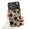 Retro Flowers Black Rose Print Case For iPhone 17 18 Pro Max Magnetic For Magsafe Slim Hybrid Matte Cover For iPhone 16 15 14 13 Pro Max 17E