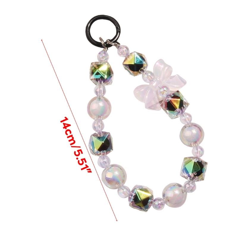 Eye Catching Mobile Phone Chain Acrylic Pendant Cellphone Lanyard For Women Girls Telephone Strap Jewelry Drop-resistant