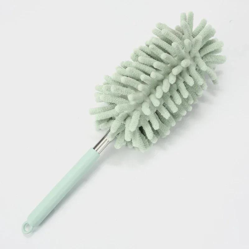 1pc-Telescopic Lengthen Duster Microfiber Chenille Home Stainless Removal Steel Dust Brush Ceiling Clean Multifunction