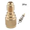 R410a  for Mini Split AC HVAC Charging Vacuum Adapter 5/16 to 1/4IN w/Valve Core
