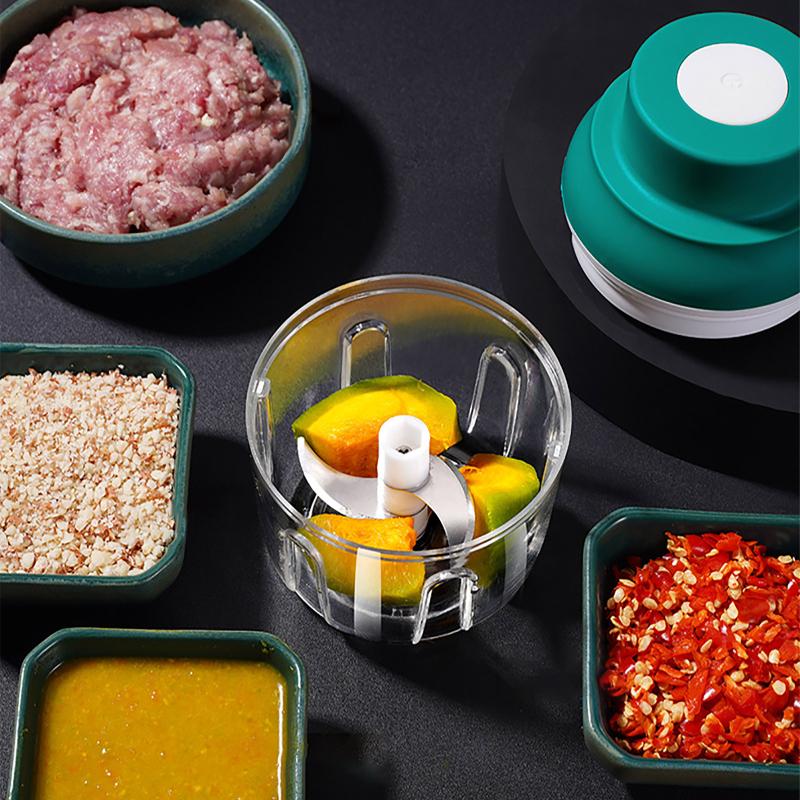 250ml Electric Garlic Chopper Mini Food Slicer Portable Garlic Masher Mincer Press Wireless Food