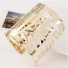 Women's European & American Fashion Metal Hollow-Out Exaggerated Elastic Bracelet Armlet