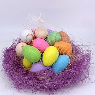 10/20 pezzi di moda realistica plastica artificiale uovo fai da te artigianato pasquale appeso ornamento decorazione per la casa