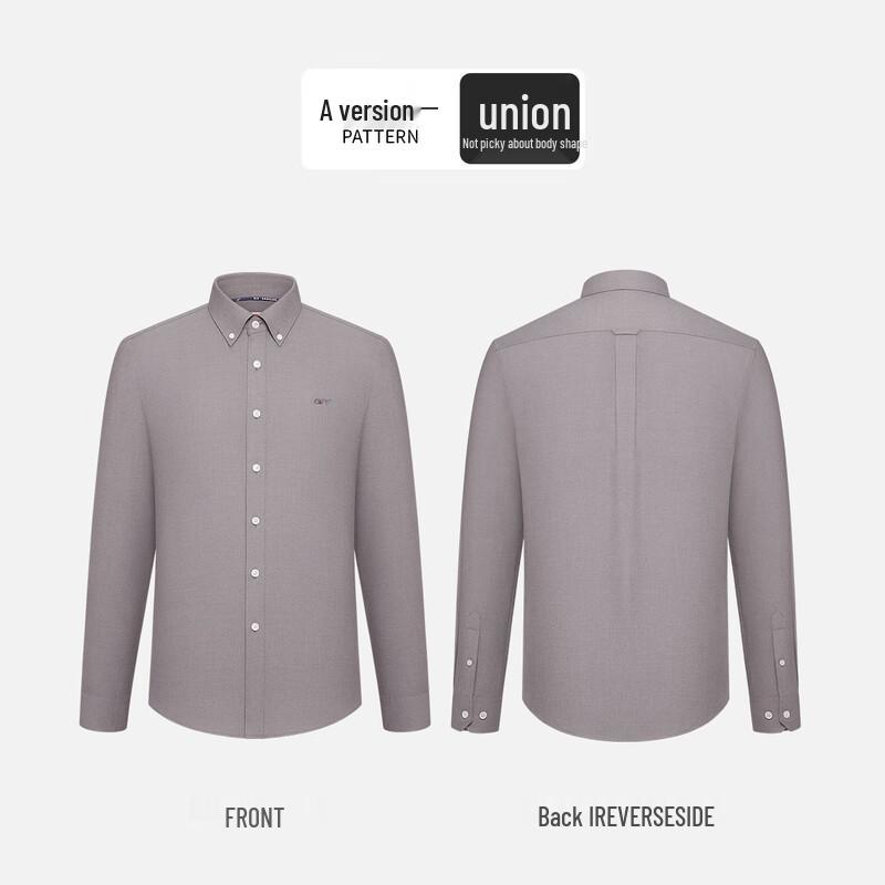 Goldlion Men's Pure Color Long-Sleeved Casual Shirt