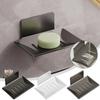 Alloy Soap Holder Bathroom Soap Dish With Drain Water Wall Mounted Soap Box Bathroom Accessories Soap paper washing hand