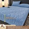 European Style Jacquard Taffeta Fitted Sheet Winter Warm Soft Plush Mattress Protector with Deep Pockets Floral Queen Bed Sheets