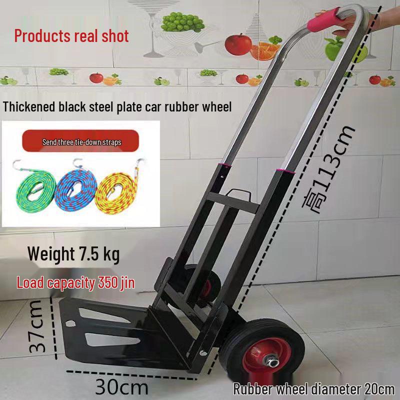 Heavy Duty Folding Stair Climbing Handcart - Portable Shopping and Luggage Cart