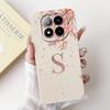For Redmi Note 14 Pro Plus 5G Case Fashion A-Z Letters Luxury Flowers Shockproof Silicone Cover For Redmi Note 14 Pro+ 5G Funda