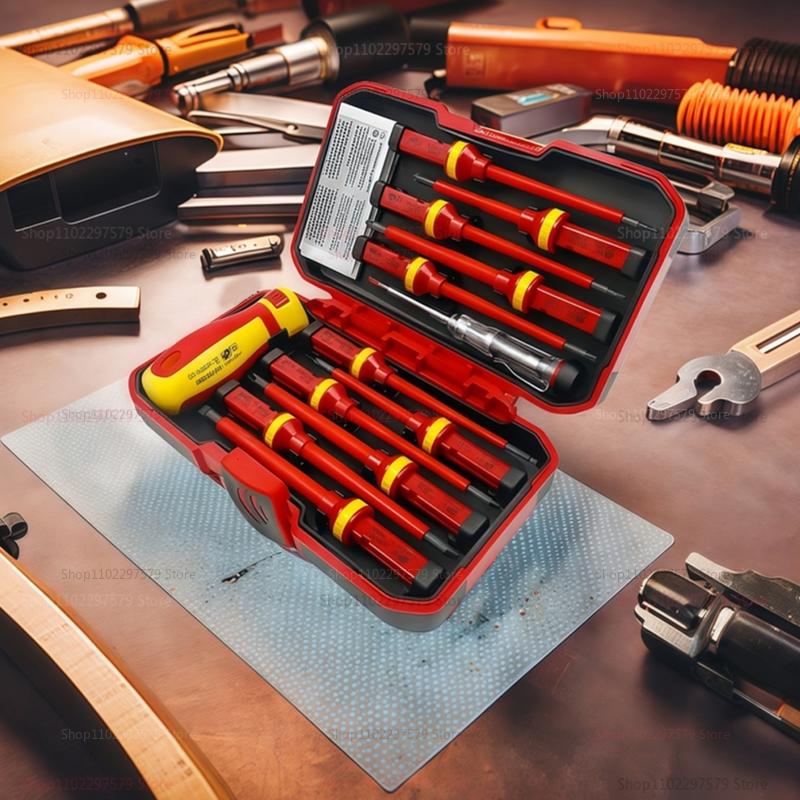 13pcs 8pcs Electrician Repair Tools Kit 1000V Insulated Changeable Screwdrivers Set Magnetic Bits Multi-Tool for Electrical Work