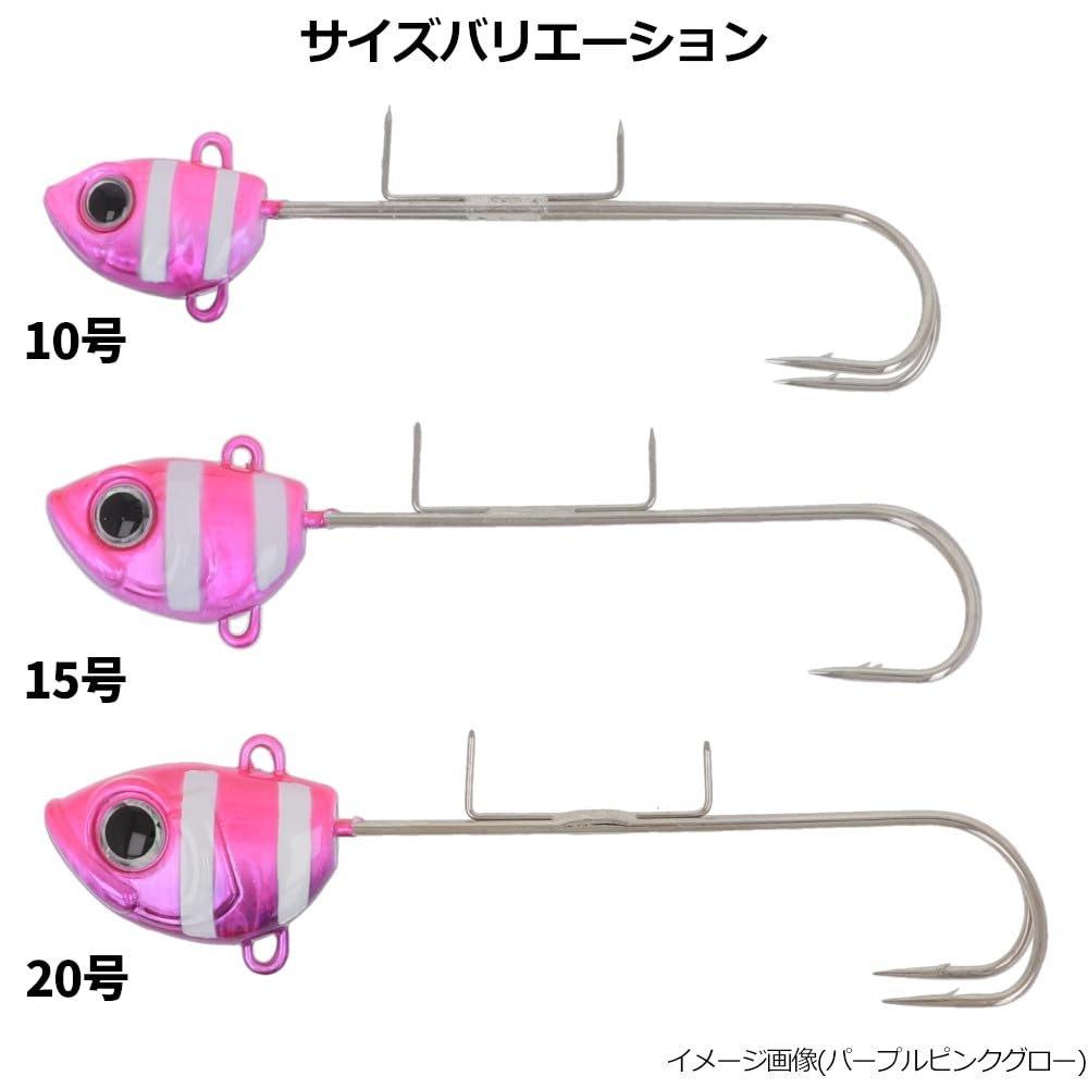 REAL METHOD TAKAMIYA Boat Hairtail Tenya Light Double Hook Size 10 Black Fishing Jig Lure for Cutlassfish