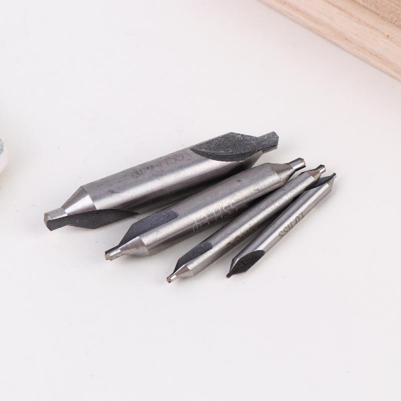 1 Set 1/1.5/2/2.5/3/4/5 Center Drill Bits Set,60-Degree Angle Center Drill Bits Kit Countersink Tools For Lathe Metalworking