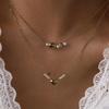 Autumn Winter New Women's Heart Pendant Pearl Choker Necklace Gold Versatile Jewelry