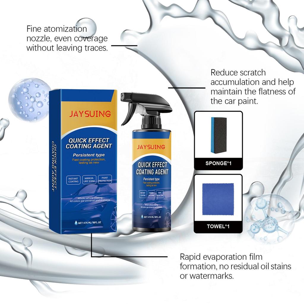Jaysuing Car Ceramic Coating Kit, Easy Care for Cleaning Stains, Enhancing Shine, and Polishing Car Surfaces, Suitable for Car Surface Use, 1 Set