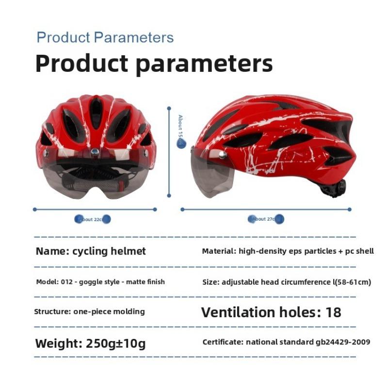 Cycling bicycle helmet with goggles, stylish and simple integrated forming bicycle cycling helmet