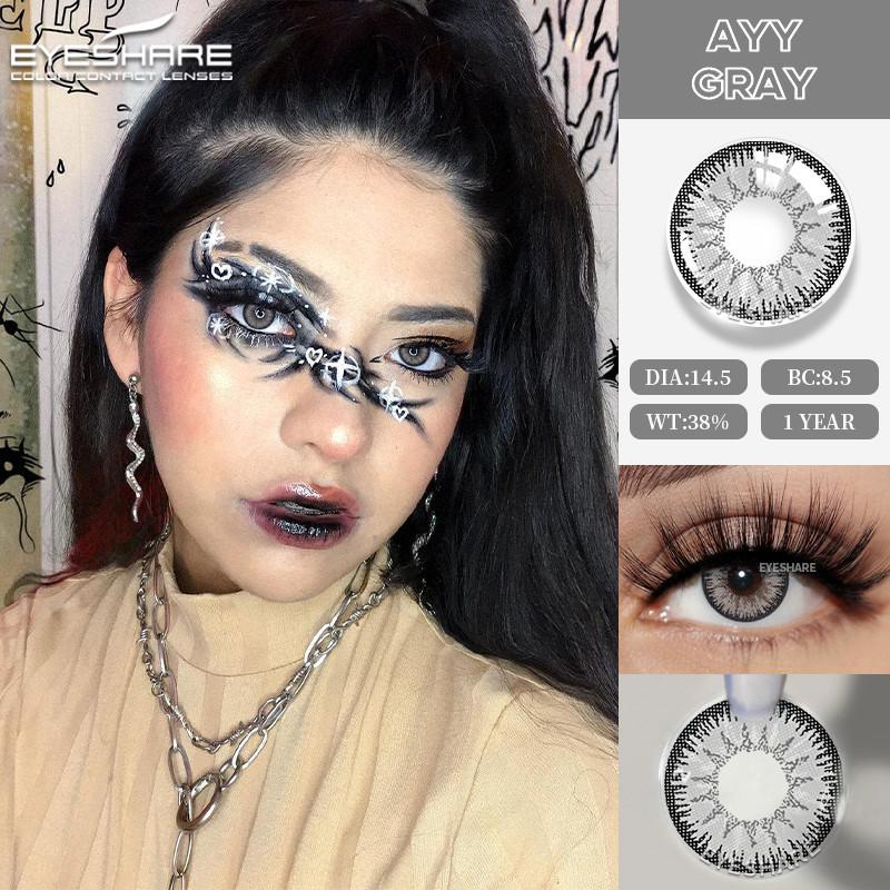 Eyeshare 1 Paar natürliche, nicht verschreibungspflichtige, farbige Cosplay-Augenlinsen, jährliche Kosmetik, Cosplay-Farblinsen