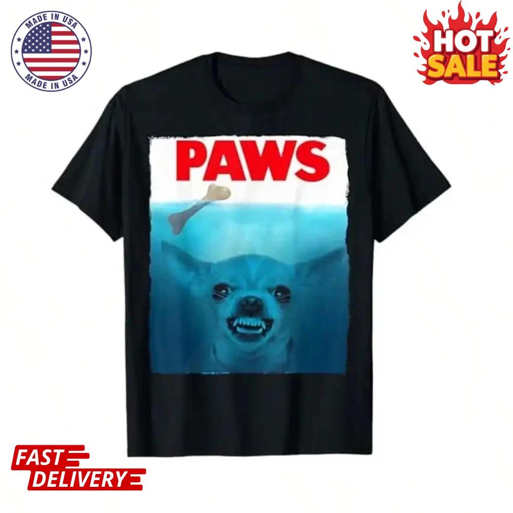 

Men s Cotton T shirt Chihuahua Dog Paws Cute Movie Poster Pet Funny Inspired NEW S