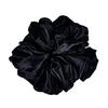 NNR Premium Black Satin Silk Scrunchie for Women & Girls - Large Hair Scrunchy for All Hair Types - Smooth Soft Hair Tie - No Breakage Elastic Band
