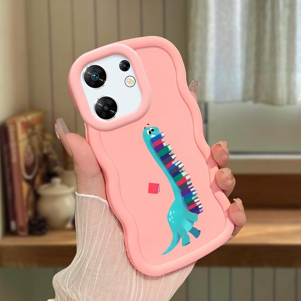 Big Wave Edge Weiches Silikonmaterial Macaron-Telefongehäuse Stoßfestes Schutzgummigehäuse für OPPO Reno Realme Infinix Tecno