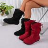DINTAHA Flat Boots Women'S Slouch Boots Low Heel Booties Fall Slouchy Boots