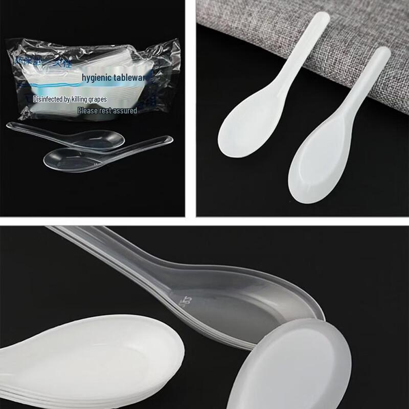 AVADEN Disposable Plastic Soup Spoon