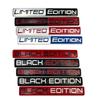 BLACK Limited Edition Emblem 3D Metal Badges Decal Auto Racing Sport Emblem for Rear Trunk Side Fender Car Motorcycle Sticker