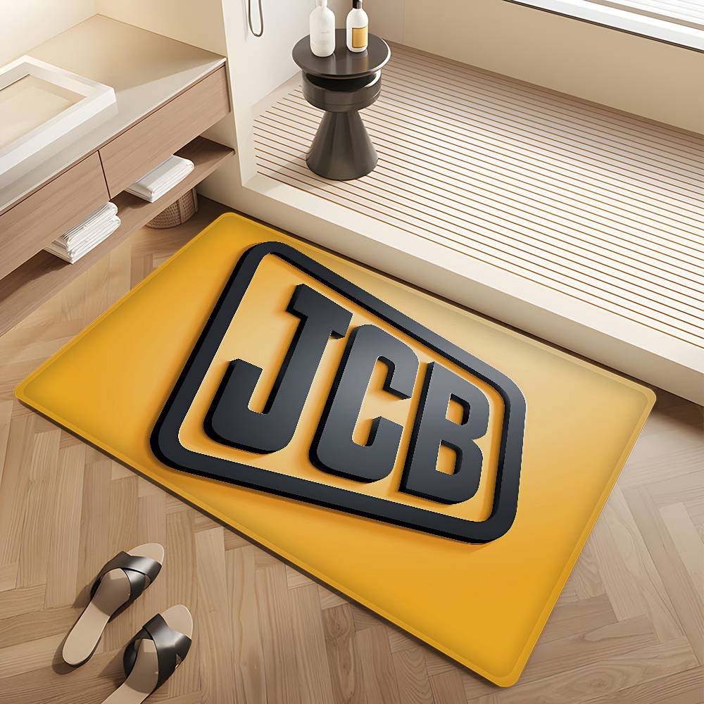 Excavator J-JCB Logo Floor Mat Non-Slip Laundry Room Mat Laundry Decor Balcony Child Living Room Household Carpets