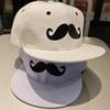 Striped Mustache Snapback Cap Flat Brim Trucker Hat Fashion Baseball Hat  Unisex
