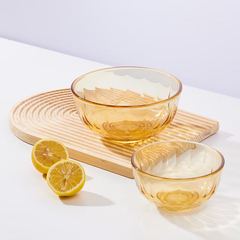 

LOCK&LOCK Crystal Amber 2-Piece Glass Dining Set