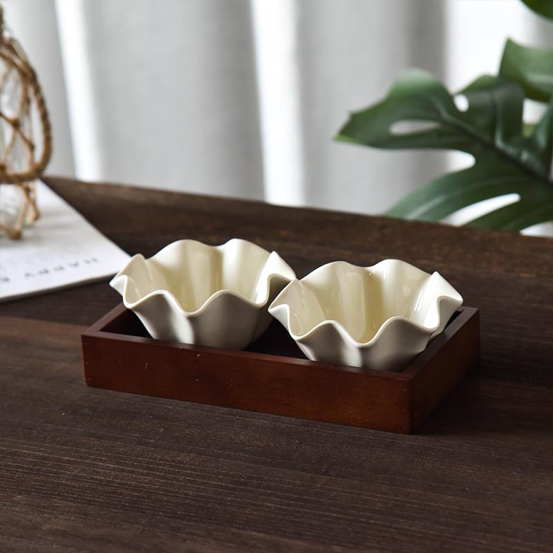 

Бытовая посуда для сухофруктов, конфет, кружевная чаша для закусок, хранение чая, деревянная чаша для фруктов, американская ретро-закуска, тарелка, решетка, столовая посуда