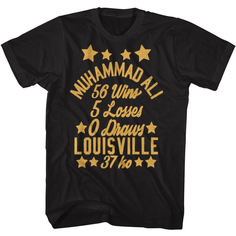 Muhammad Ali Muhammad Ali Win Loss Draw Black Icon Shirt S